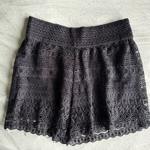 Black Lace Shorts